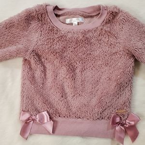 Tahari Baby Mauve Fuzzy Sweater